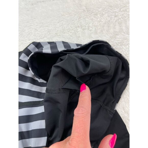 Lululemon Water Bound Capri Leggings 4 Black Black Stripe Waistband - Picture 6 of 9